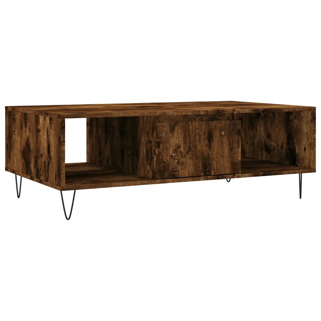Tavolino da Salotto Rovere Fumo 104x60x35 cm Legno Multistrato 827089
