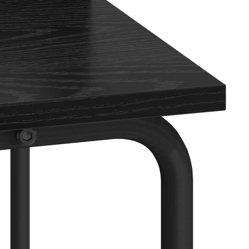 Scrivania con Spazio di Archiviazione Rovere Nero 8008014