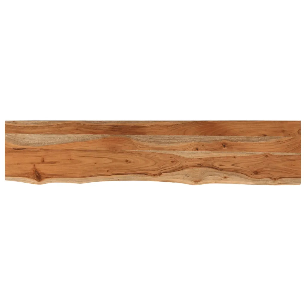 Piano Tavolo 140x30x3,8 cm Rettangolare Legno Acacia Bordi Vivi 370291
