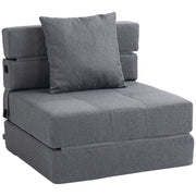 Poltrona letto convertibile 1 posto ¨C Xylo ¨C Tessuto grigio con cuscino sfoderabile