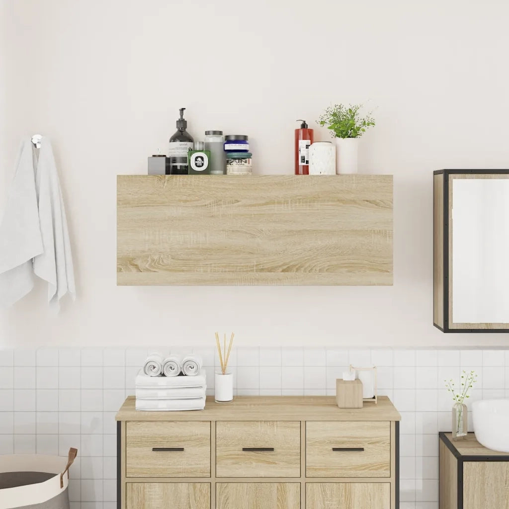 Mobile da Bagno | Armadio da bagno Rovere Sonoma 100x25x40 cm in Truciolato