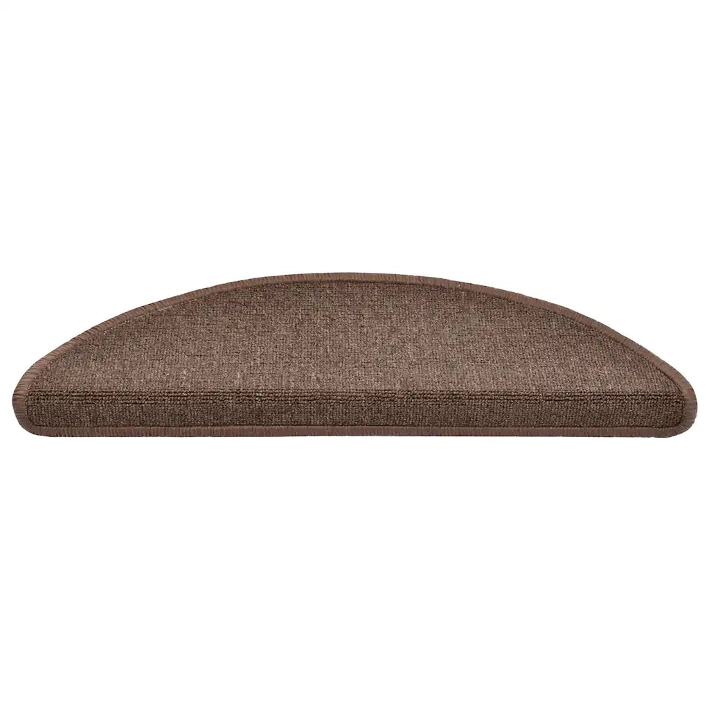 Tappetini per scale 20 pz 56x17x3 cm Marrone caffè Semicircolari 3365785