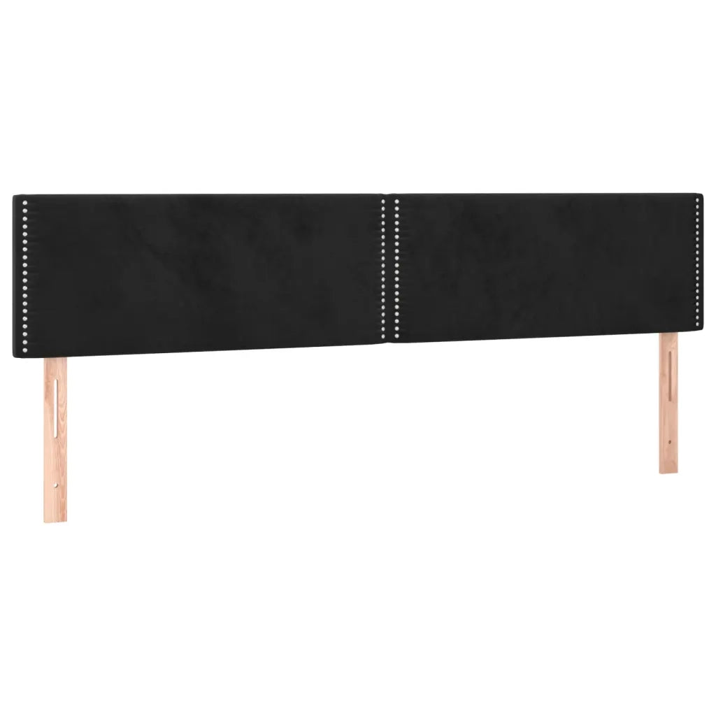 Giroletto a Molle con Materasso Nero 180x200 cm in Velluto 3130915