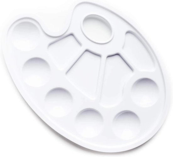Scatola di trasporto ovale a 5 pezzi - plastica - bianca