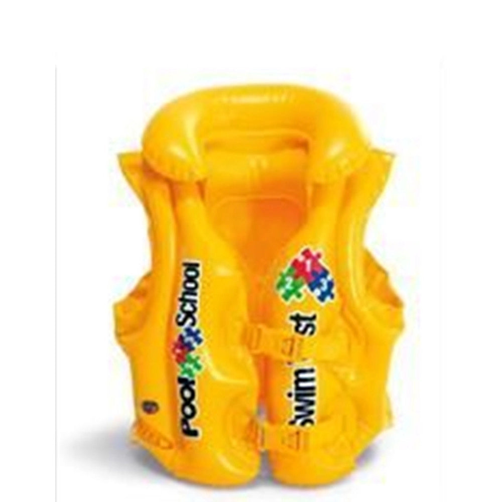 Trade Shop - Giubbotto Giubbino Pool School Salvagente Gonfiabile 50x47cm Bambini Nuoto 58660 -