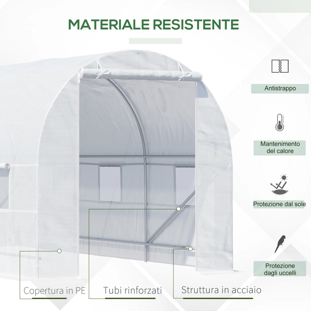 Serra da Giardino a Tunnel ¨C Zephmum ¨C Bianco 4.5x2x2m