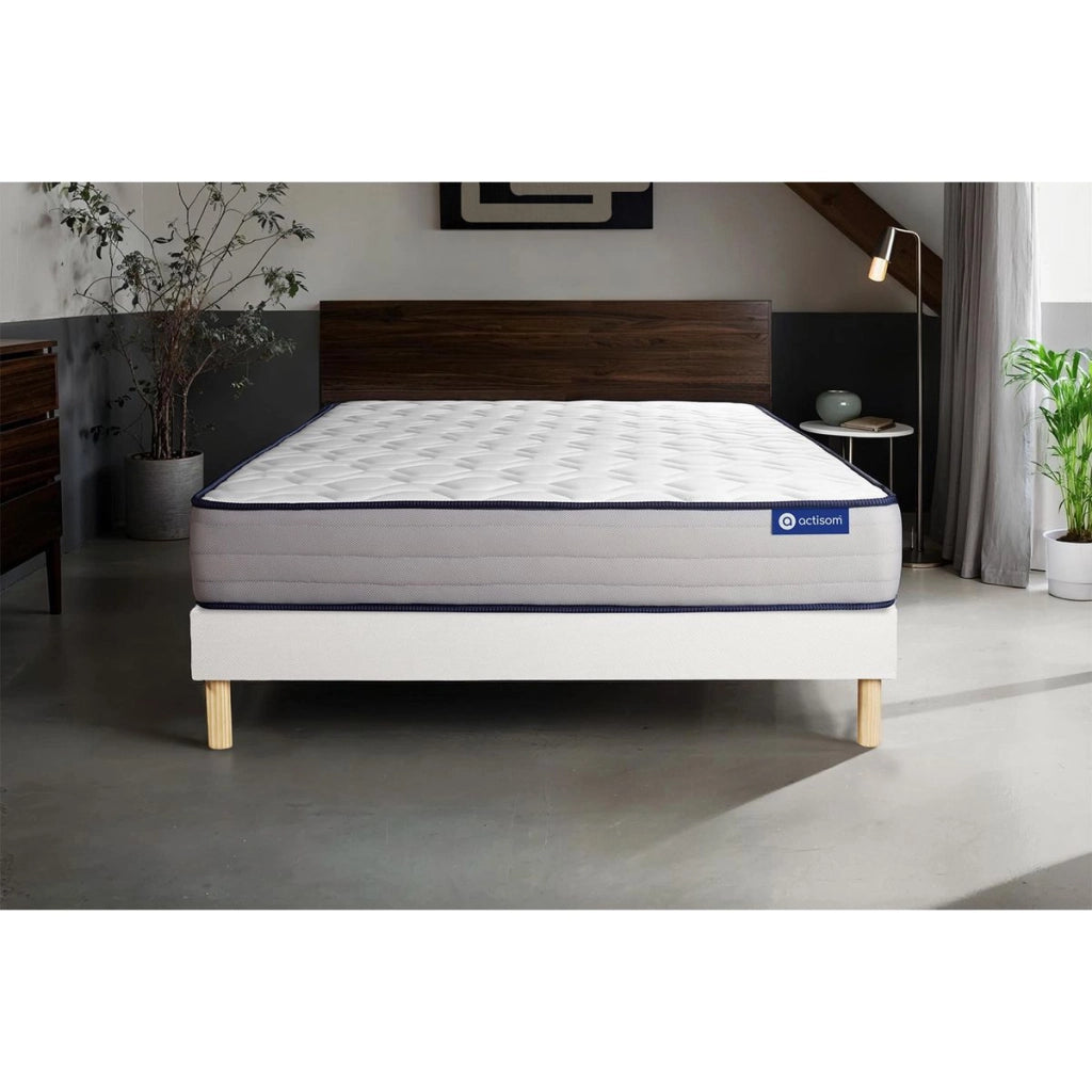 Kit rete e materasso matrimoniale Actilatex form 150x200cm - Spessore : 22cm - Lattice e memory foam - rigido