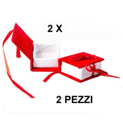 Trade Shop - 2x Scatolino Porta Confetti Per Laurea Bomboniera Libro Rosso Decorazioni Eventi -