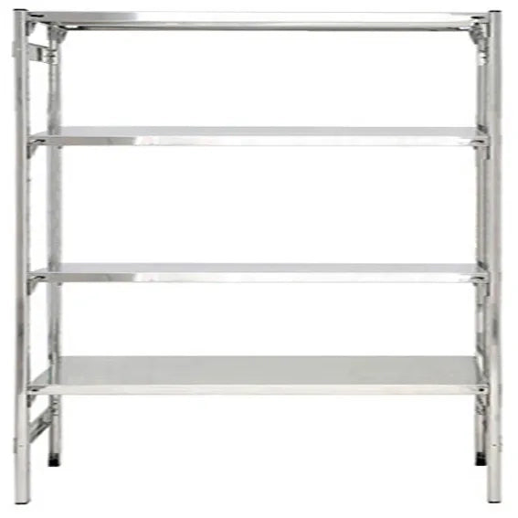 Scaffale in acciaio inox a ripiani lisci con gancio cm. 180x30x180h
