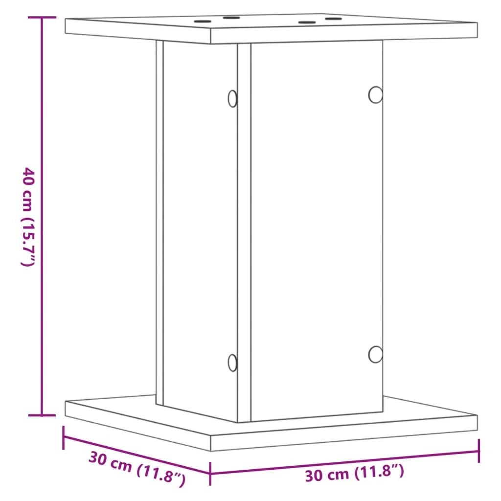 Portavasi mobili per fiori set da 2 legno ingegnerizzato marrone 02_0045312