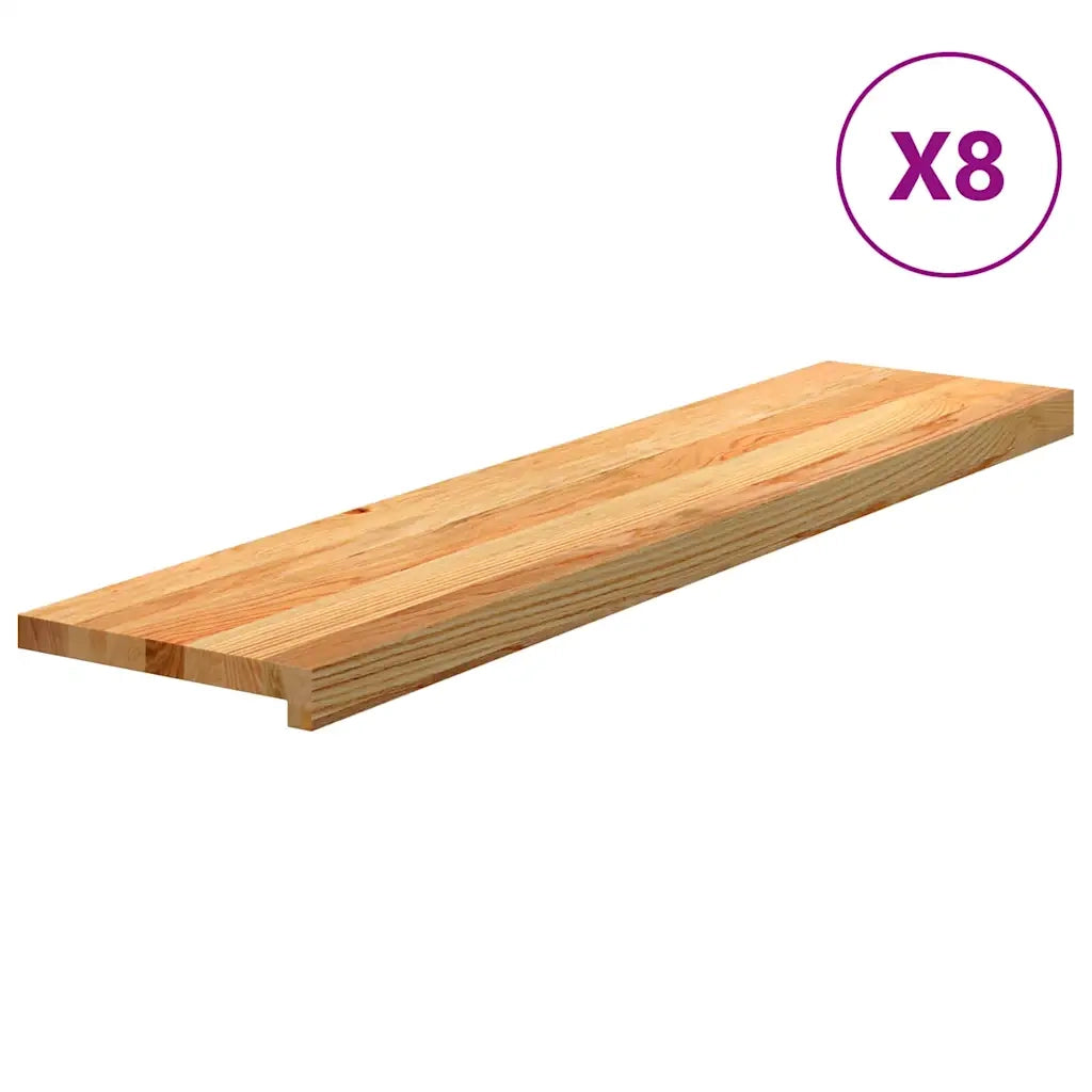 Gradini 8 pz Marrone Chiaro 110x30x2 cm Legno Massello Rovere 3282975