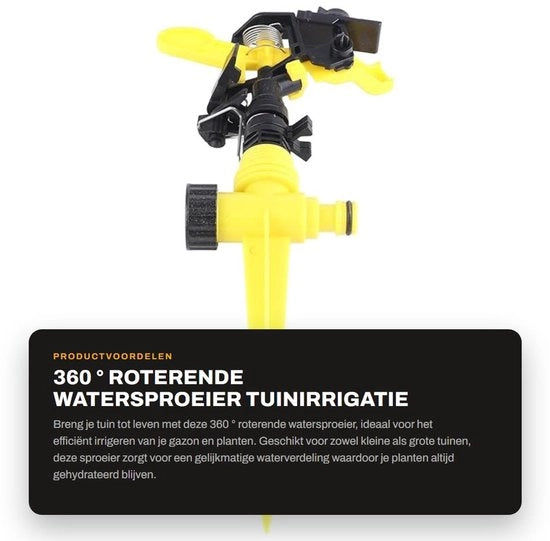 Irrigazione Circolare a 360° Rotante - Sistema Automatico per Giardini - Spreminiore Rotante per Giardino - Ideale per il tuo Giardino