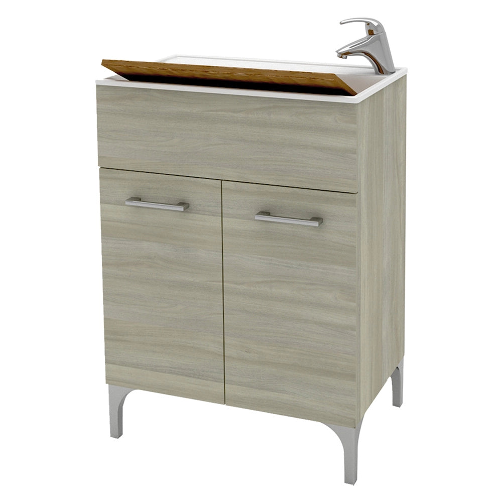 1pz mobile lavatoio 'lena' cm 60 x 50 x h.84 - rovere grigio cod:ferx.2061277nlm