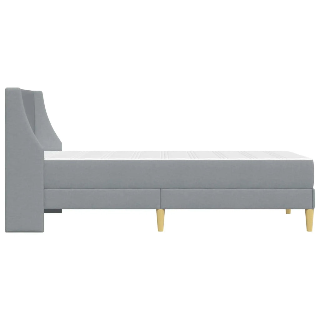 Struttura letto con materasso Grigio chiaro 90 x 190 cm Tessuto 3415232