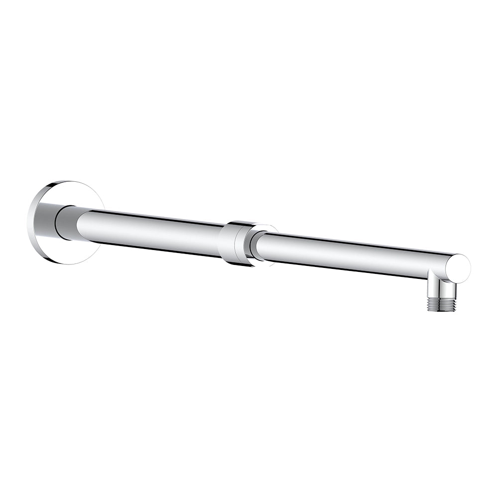 Set doccia con soffione in ABS braccio estendibile 35-50 cm in ottone cromo e kit doccino