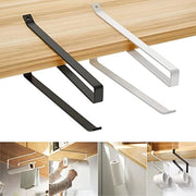 Sostegno per asciugamano in cucina sotto il mobile, 2 pezzi di appoggio asciugamano carta sul piano di lavoro, appoggio asciugamano carta per cucina con adesivo self-levelante per la parete, appoggio asciugamano carta per cucina, bagno e toilette