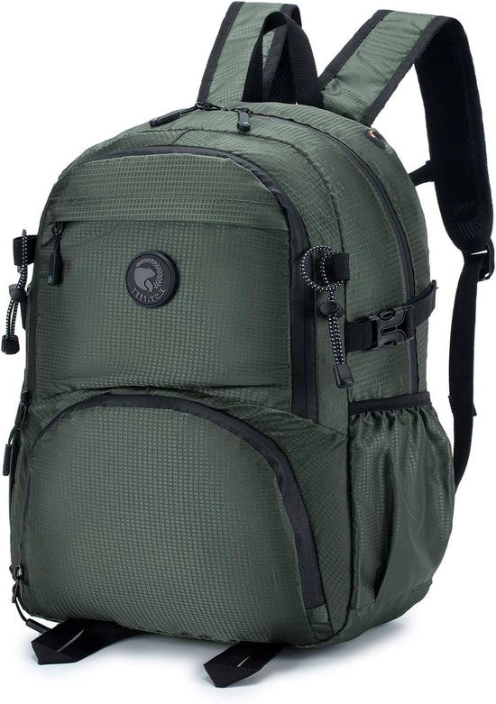 Zak da Viaggio 25L - Impermeabile, Resistente al Furto, Verde - Ideale per Viaggi, Escursioni e Lavoro per Uomo e Donna