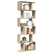 Libreria Divisorio 6 Ripiani Sonoma 70x24x193 cm in Truciolato 858086