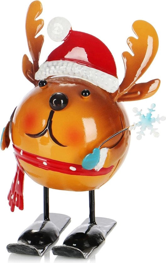 Decorazione Natale con Renditore di Metallo - Figura di Metallo con Coda in Movimento per Natale