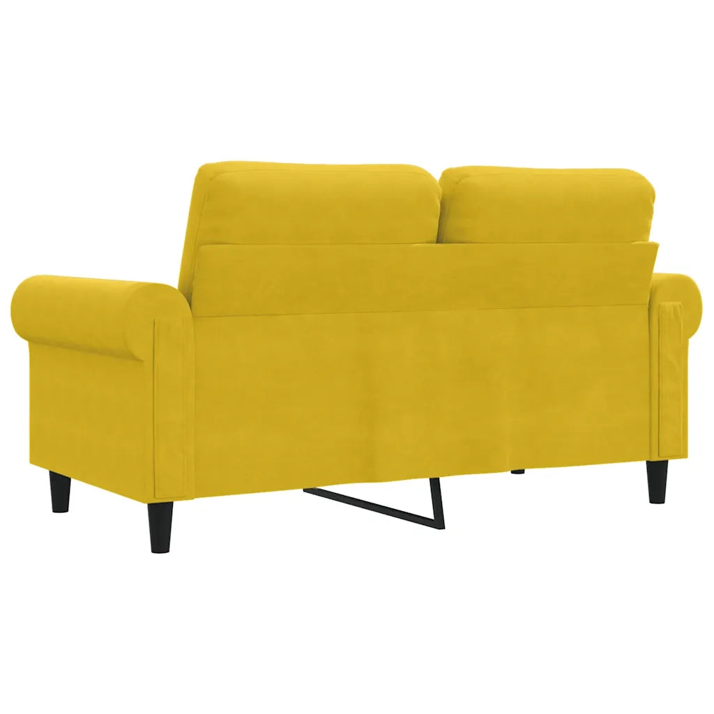 Divano a 2 Posti-Sofa 2 Posti giallo 120 cm in Velluto 363379