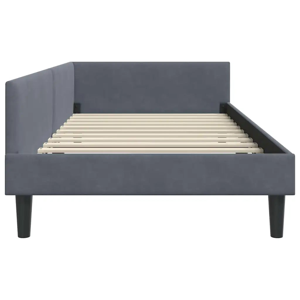 Cornice del letto ad angolo Grigio scuro 90 cm x 190 cm