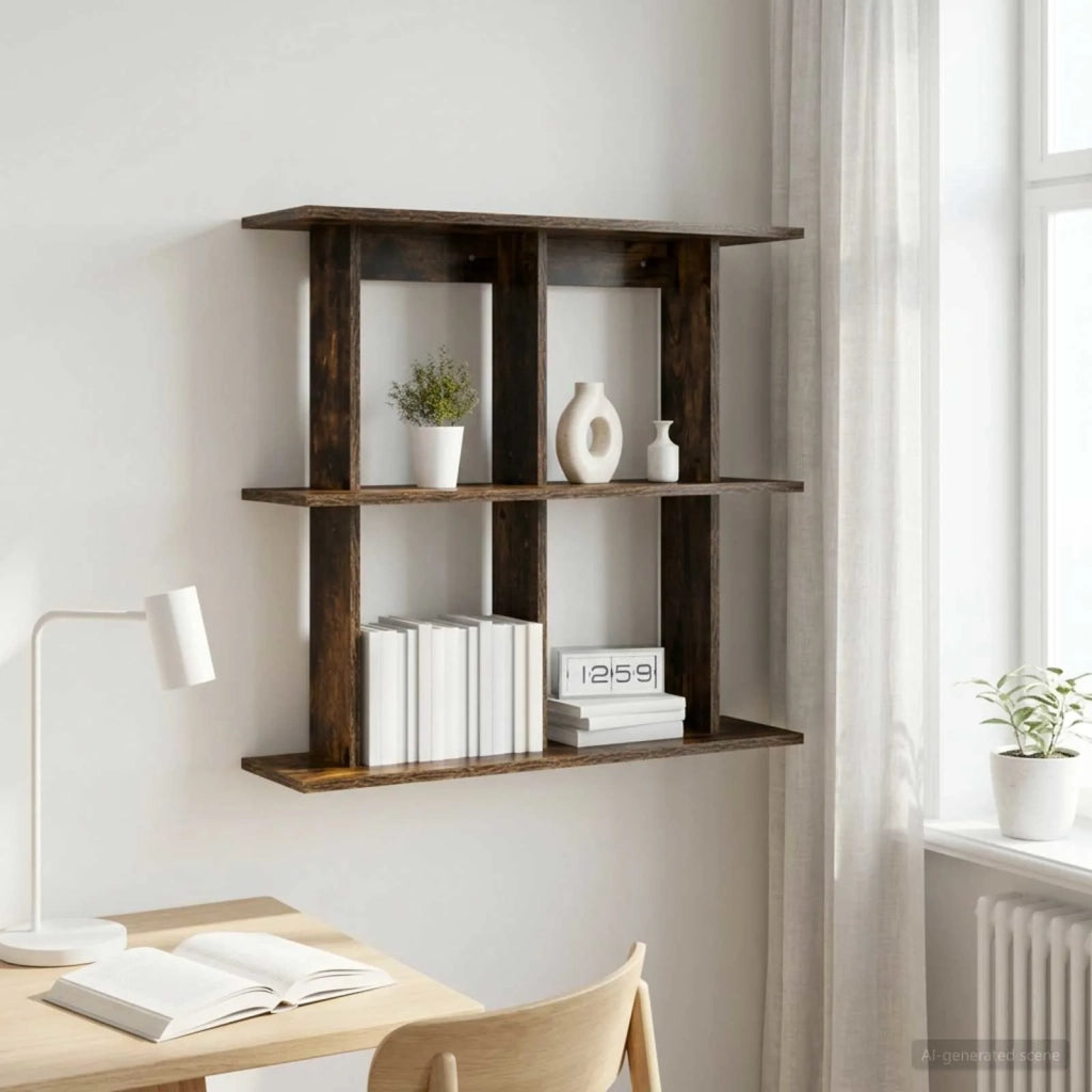 Scaffale da parete A parete Rovere Fumo 100 x 20 x 75 cm 8012088