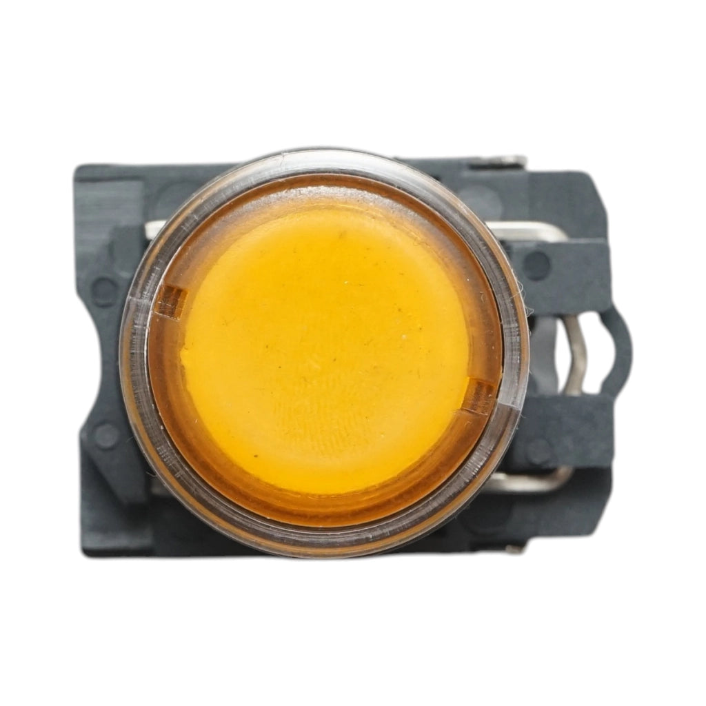 Pulsante con ritorno e segnalazione LED giallo 1NO+1NC, 24V/10A TB5 Breckner Germany