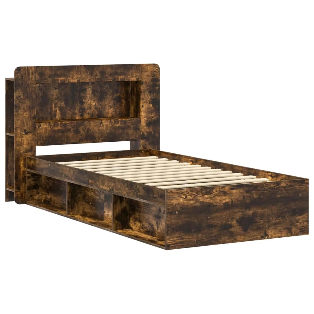 Telaio del letto con storage Rovere Fumo 90 x 200 cm 3433459