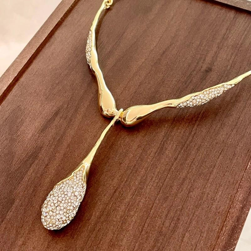 Collana con ciondolo a diamante irregolare fatto a mano, regalo di Natale o compleanno.
