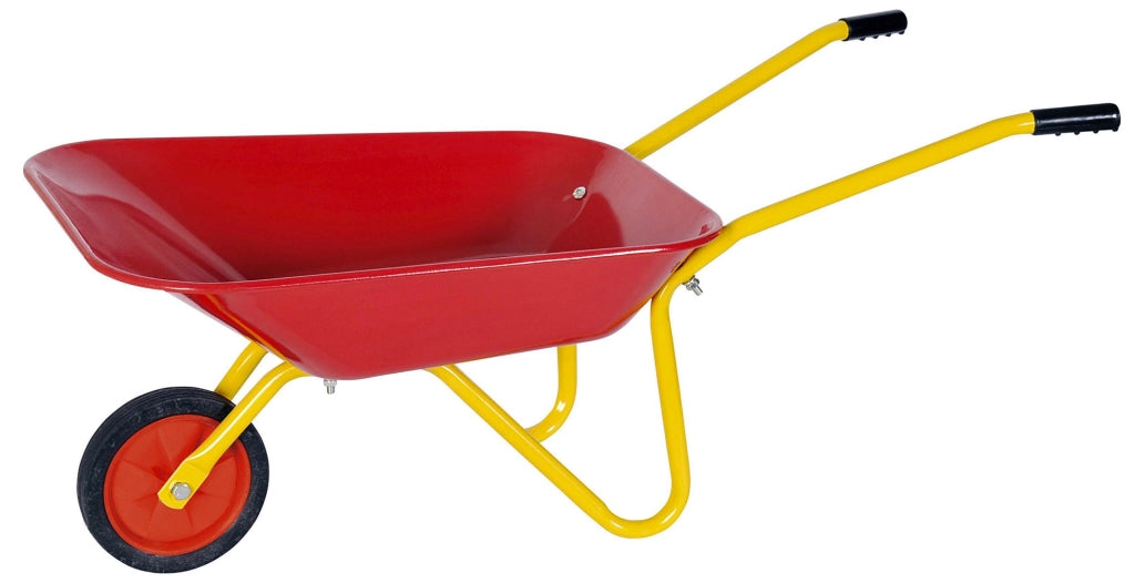Carriola per Bambini in Acciaio Verniciato Rama Rosso e Giallo