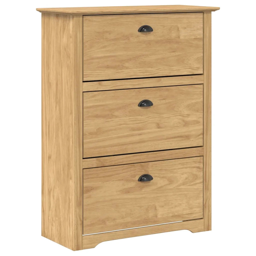 Scarpiera BODO Marrone miele 80 x 35 x 118 cm Legno multistrato 42023477