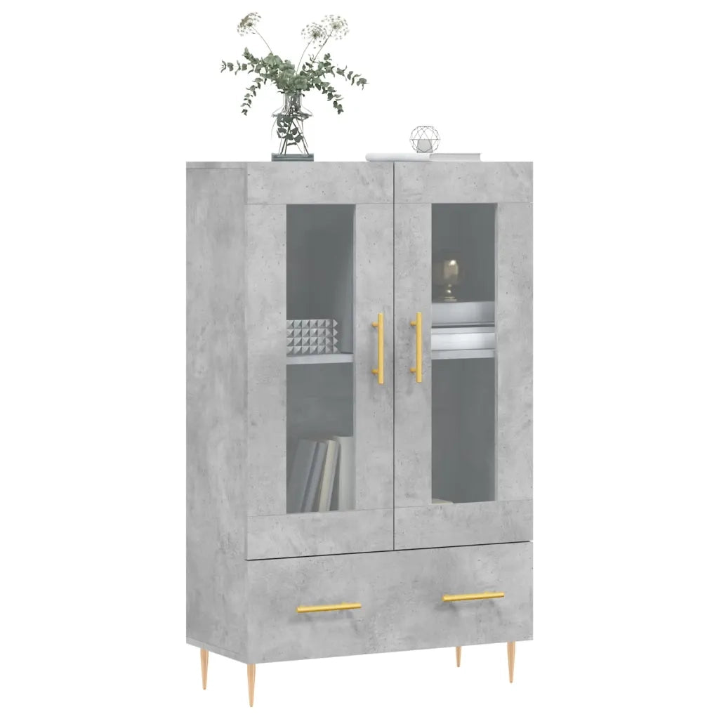 Credenza Grigio Cemento 69,5x31x115 cm in Legno Multistrato 828288