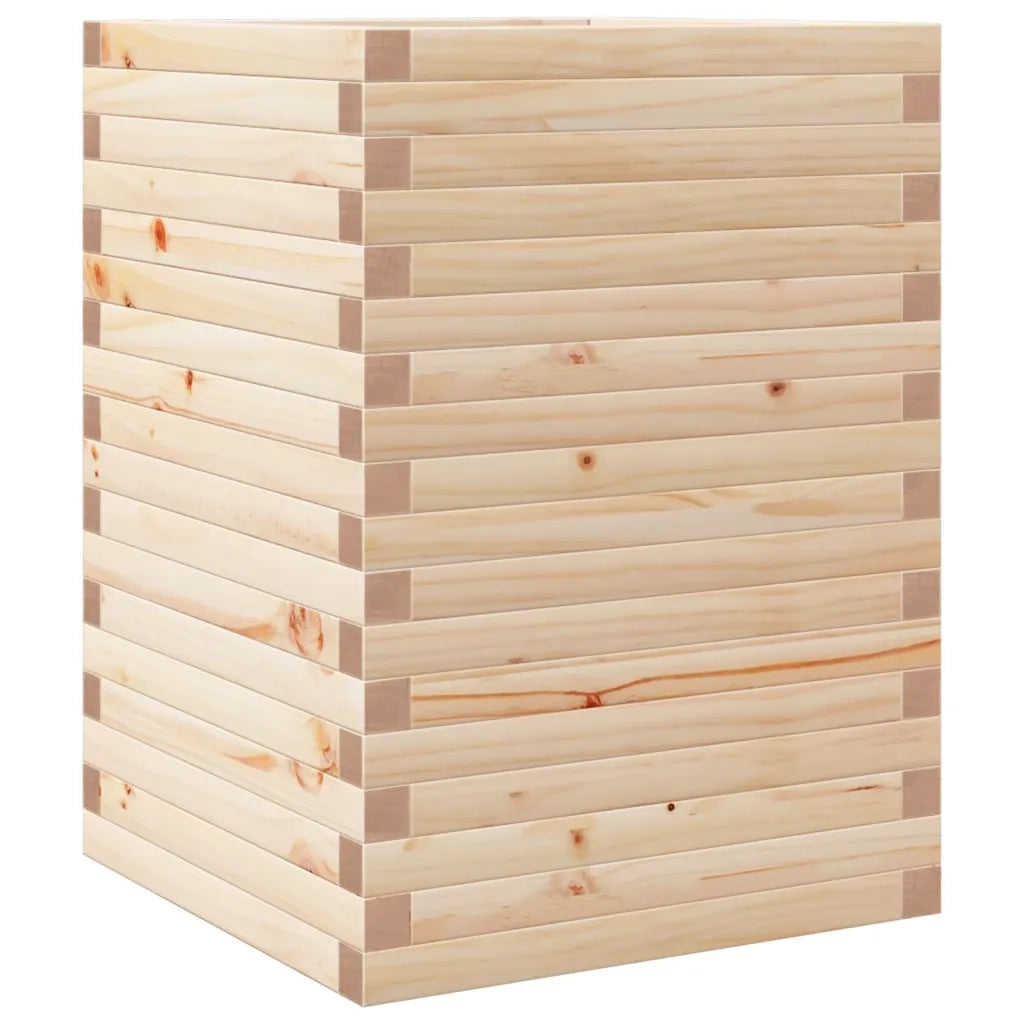 Fioriera da Giardino-Vaso da Esterno 50x50x68,5 cm in Legno Massello di Pino