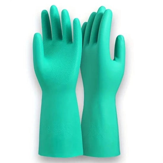 Manicure in gomma per lavoro domestico, lavaggio, protezione lavorativa, resistente a acidi e alcali e chimicamente resistente