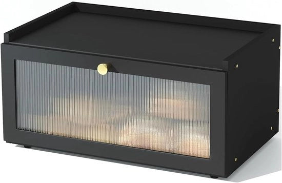 Tromba per pane in bambù - stile e funzionale - 1 pezzo - nero - bambù - 40 x 25 x 20 cm