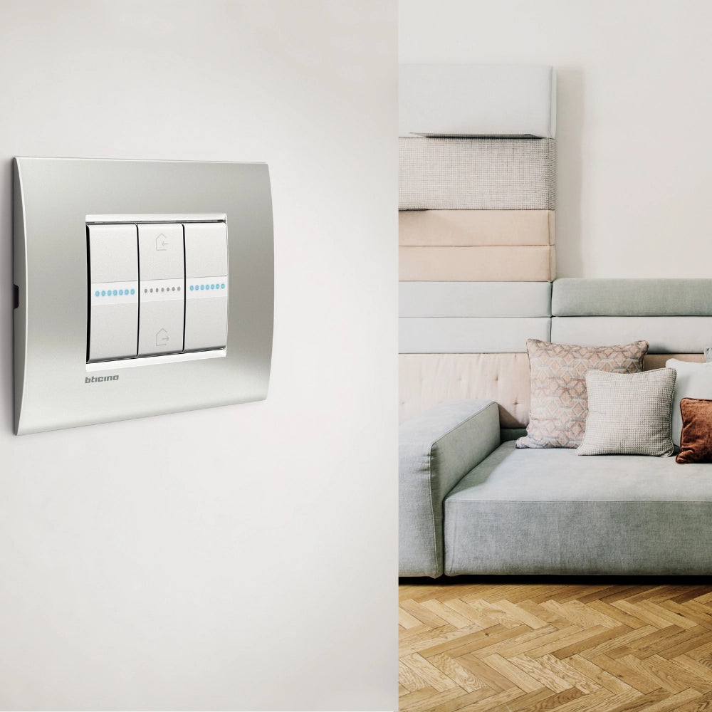 Bticino livinglight supporto scatola plastica blu 7 moduli ln4707