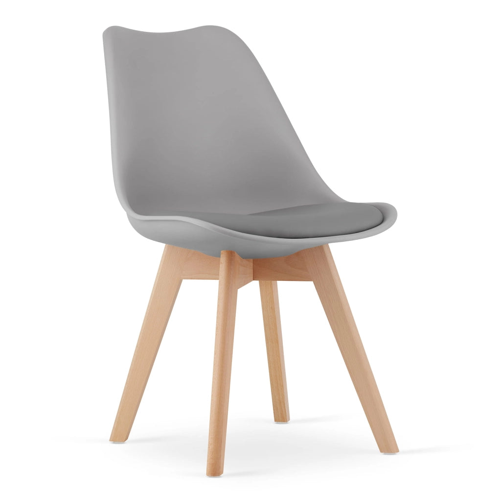 Sedia Valora RIKX grigia dal design ergonomico per il soggiorno x4