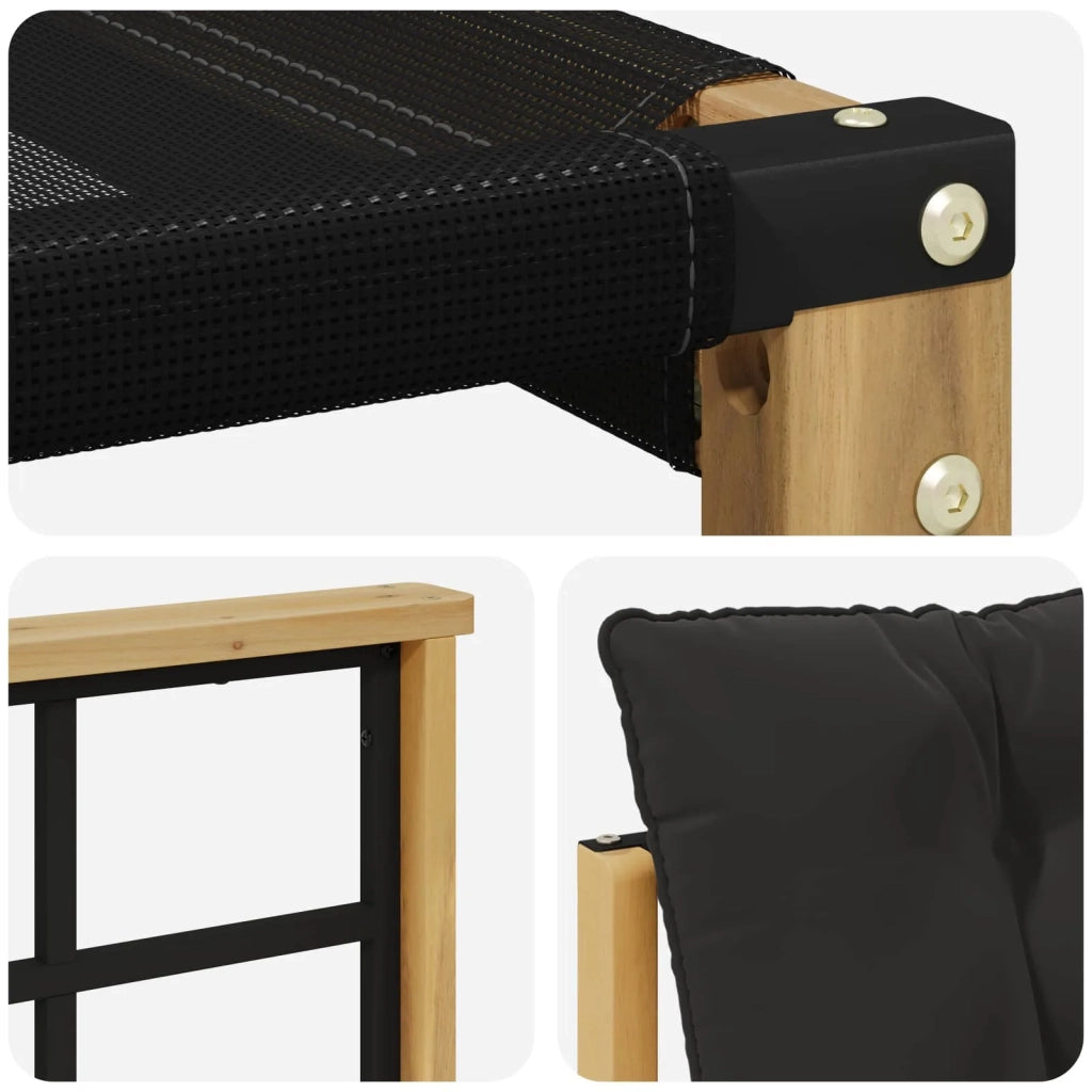 Set di divani da esterno 9 pz Bianco e Nero 3389866