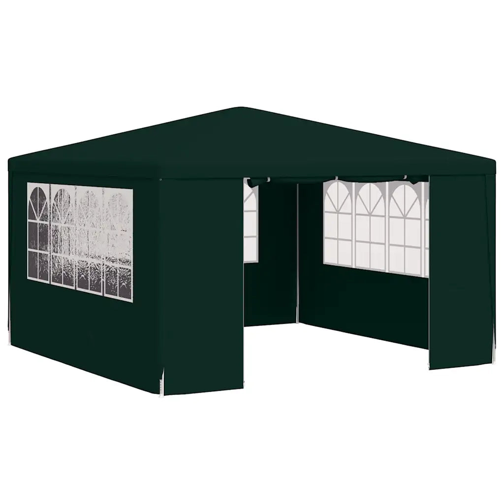 Gazebo Professionale con Pareti 4x4 m Verde 90 g/m² 48536
