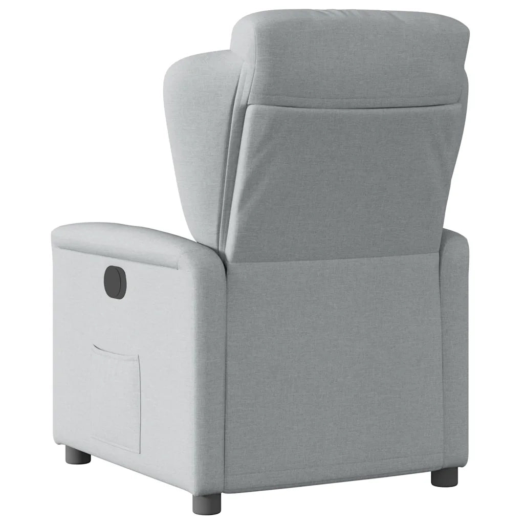 Poltrona Reclinabile in Tessuto Grigio Chiaro 4015576