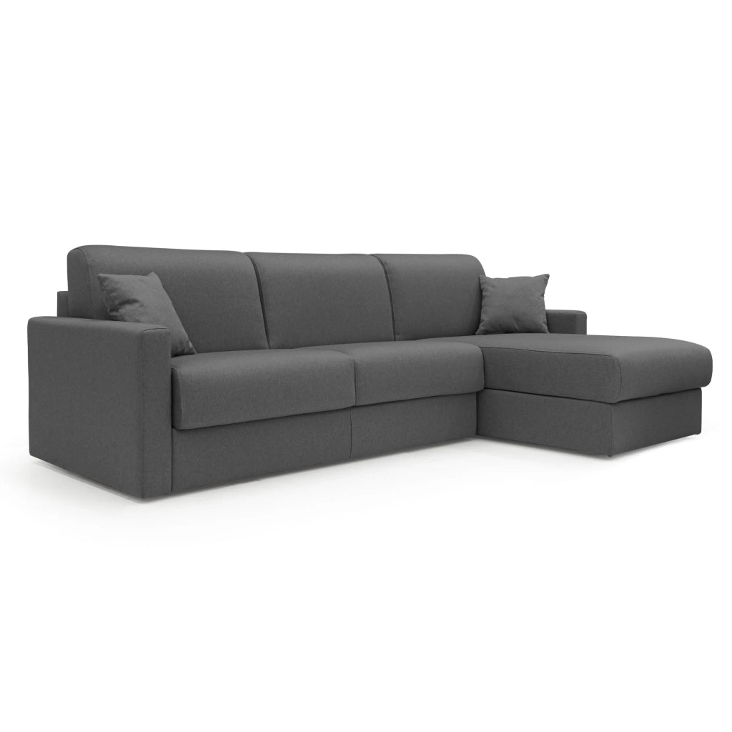 Chris Divano letto angolare 5 posti in tessuto impermeabile T13 268 cm Destro (mat 140x197) antracite
