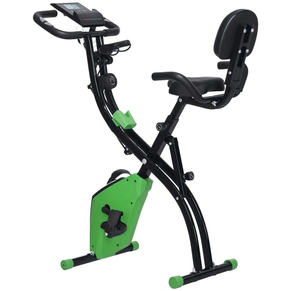 Cyclette Pieghevole 2 in 1 ¨C Xylo ¨C Resistenza Magnetica 8 Livelli, Sensore Cardiaco, Volano 2.5kg, Verde