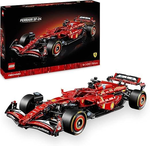 LEGO Technic Monoposto F1 Ferrari SF-24 - Modello di Auto Formula 1 da Collezione in Scala 1:8 con Motore V6, Cambio, St