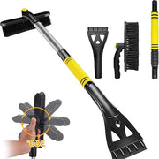 Iscroblo Auto 2-in-1 con Spazzola - Rimosibile - Testa Girevole 360° per Auto - SUV - Camion