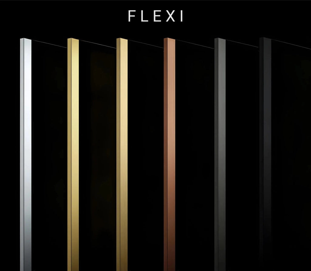 Parete Doccia Rea Flexi Brown / Gold 80