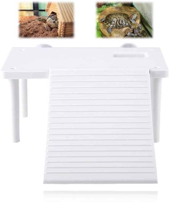 Piattaforma Fluttuante Nuova di Lusso per Tartarughe/ Rettili - Terrario/ Acquario - Scala di Sviluppo - ABS - Dimensioni 14 x 10 x 6,5 cm - Piattaforma per Tartarughe