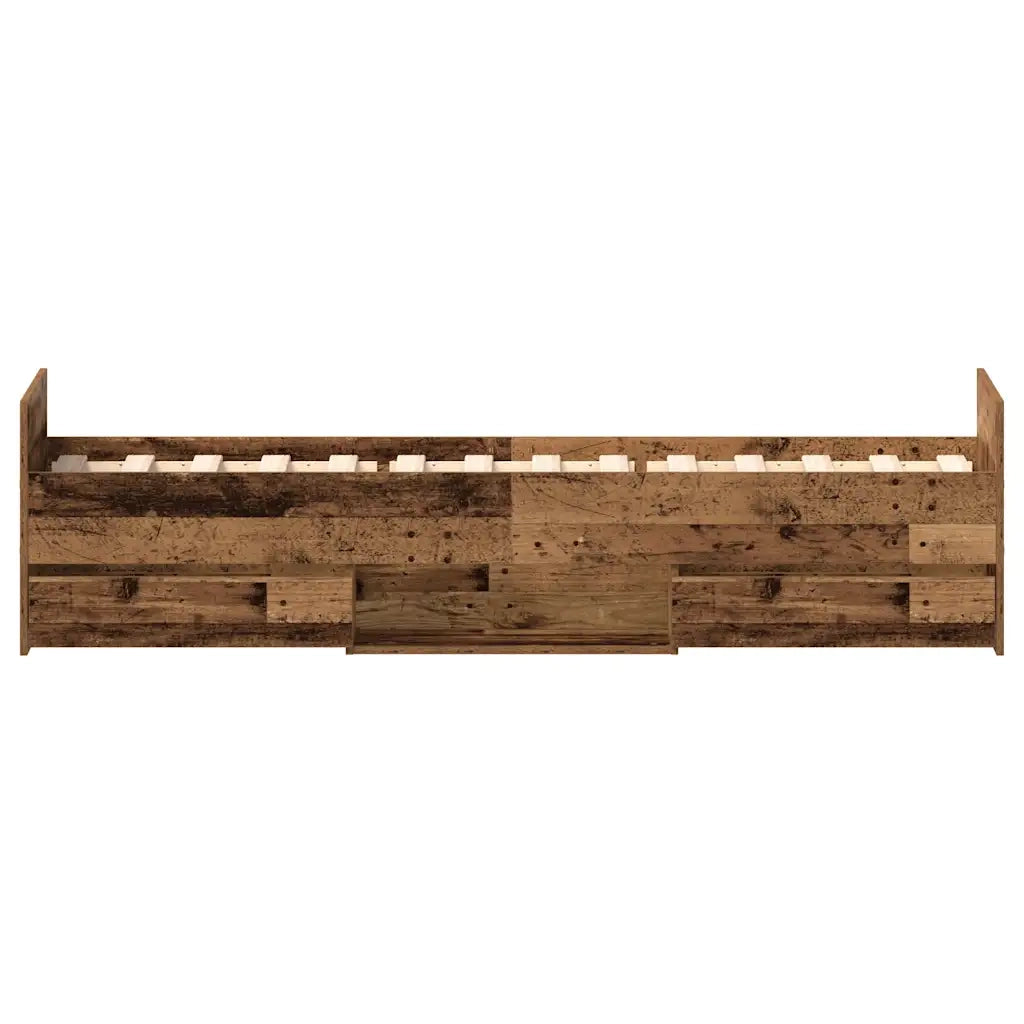 Giroletto senza Materasso-Struttura Letto Legno Antico 90x190cm in Truciolato 731648
