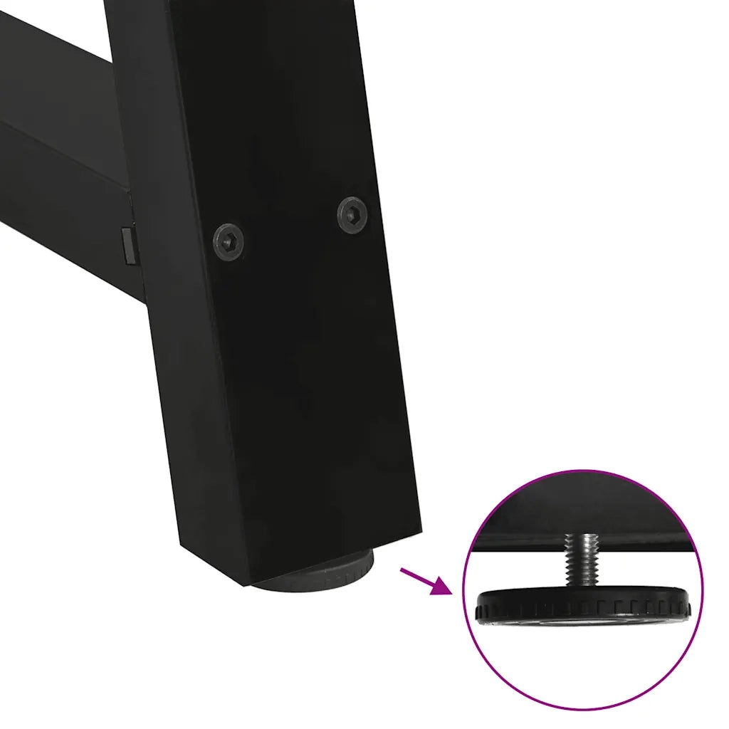 Gambe per Tavolino da Caff¨¨ a Forma di A 2 pz | Piede del tavolo Nere 70x(42-43) cm Acciaio