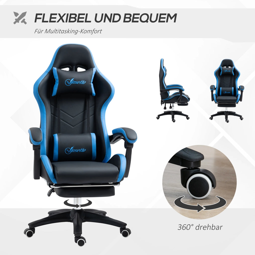 Sedia da Gaming ¨C Minimal ¨C Blu e Nero