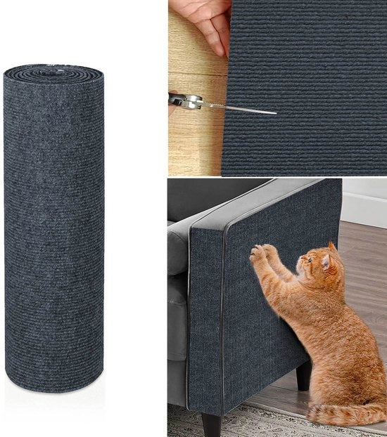 Protezione per gatti - Scocciatrice autoadesiva per gatti - Scocciatrice autoadesiva pieghevole per gatti - Scocciatrice autoadesiva resistente e non danneggiabile per gatti - Per la protezione di tappeti, divani, protezioni per mobili (30x100cm)